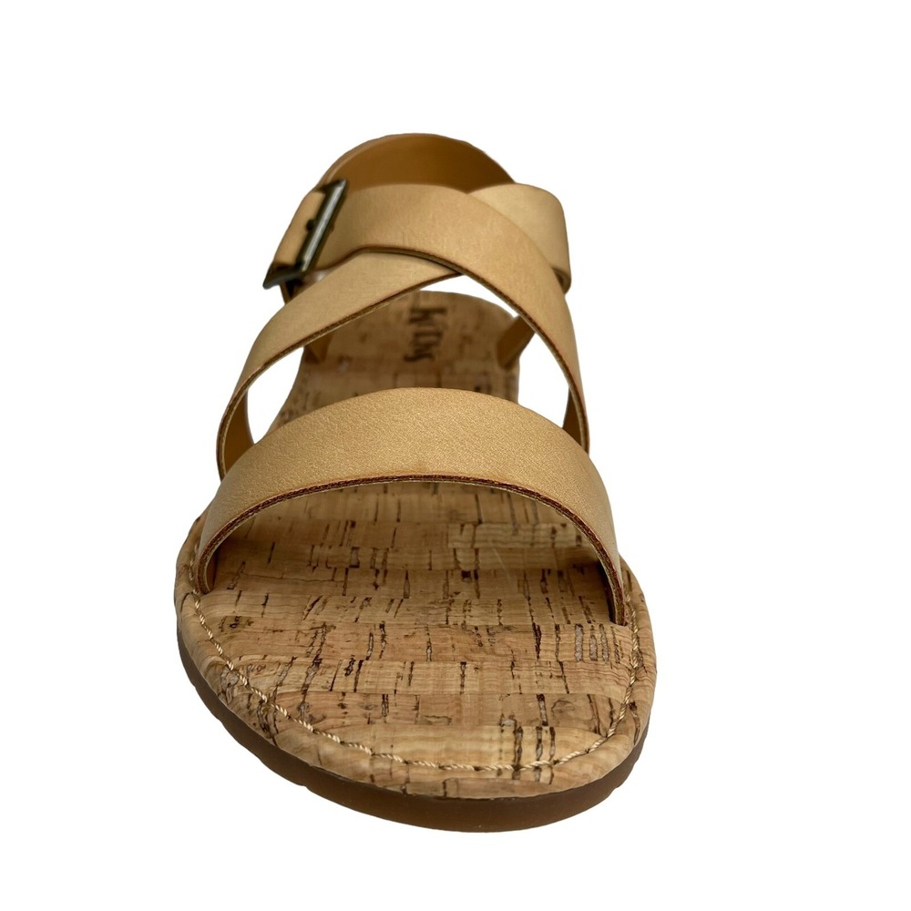 Korks Justicia Women's Strappy Flat Sandals‎ Size 7 Natural Beige Casual Shoes - Picture 7 of 13